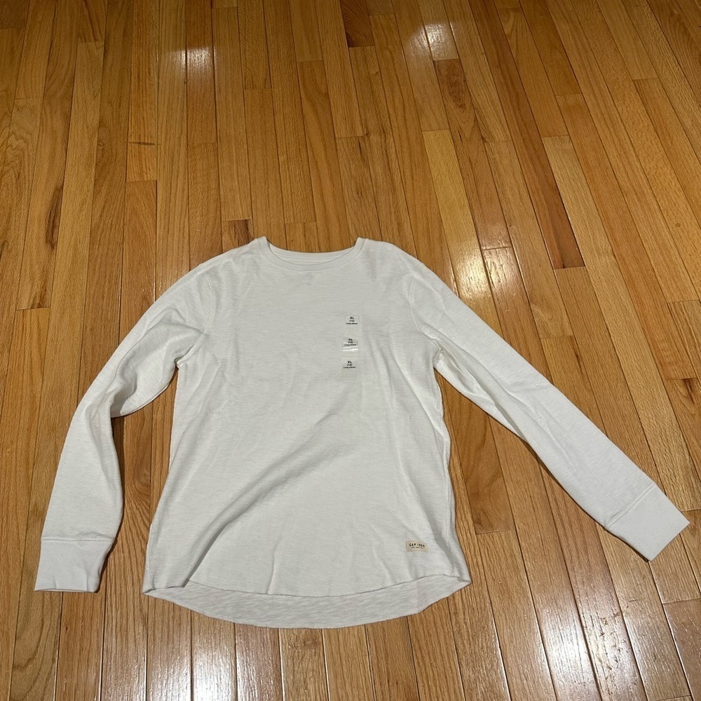 NWT Gap Kids White Long Sleeve Top Size XL